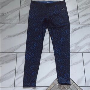 Spalding Black and Blue Patterned Leggings